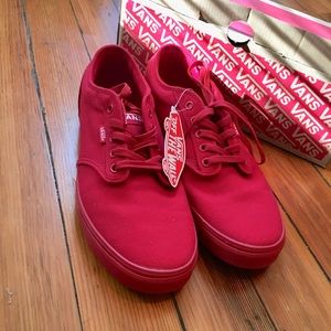 Killer red on red on red low top Vans Brand New!!!
